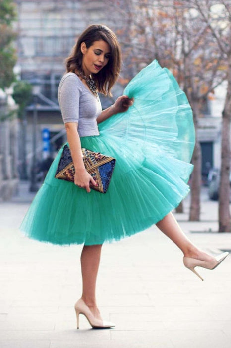 Multi Color 6 Layers Tulles Wedding Petticoats | Bridelily - Turquoise / One Size - wedding petticoats