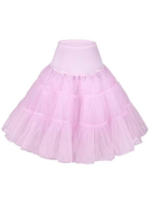 Multi Color Tulle Knee Length Wedding Petticoats | Bridelily - Pink / M - wedding petticoats