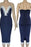 Navy Blue Spaghetti Strap Applique Sheath Short Homecoming Dresses Party Dress - Prom Dresses