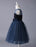 Flower Girl Dresses Navy Blue Sweetheart Neckline Tutu Dress Bow Sash Short Kids Formal Party Dress