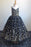 Navy Blue V-Neck Sleeveless Ball Gown Dress - Flower Girl Dresses