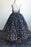 Navy Blue V-Neck Sleeveless Ball Gown Dress - Flower Girl Dresses