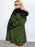 New Army Green Faux Fur-trimmed long-length Faux Fur Coats - womens furs & leathers