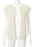 Faux Fur Coats For Women Ecru White Sleeveless Polyester Oversized Overcoat