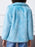 Faux Fur Coats For Women Long Sleeves Casual Stretch Turndown Collar Light Sky Blue Short Coat