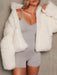 Faux Fur Coats For Women Long Sleeves High Collar Casual Stretch White Winter Short Coat
