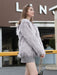 Faux Fur Coats For Women Purple Long Sleeves Hooded Stretch Oversized Winter Coat