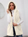 Faux Fur Coats For Women Sleeveless Casual Oversized Hooded Light Gray Winter Coat
