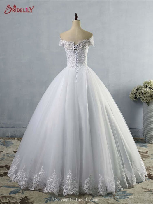 New Lace Off-The-ShouldeR Ball Gown Tulle Wedding Dresses - wedding dresses