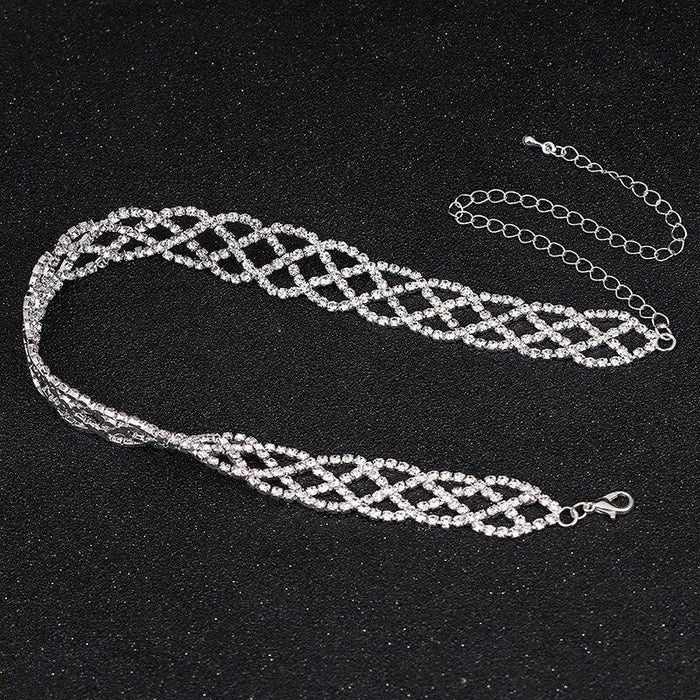 New Shining Rhinestone Handmade Wedding Necklaces | Bridelily - necklaces