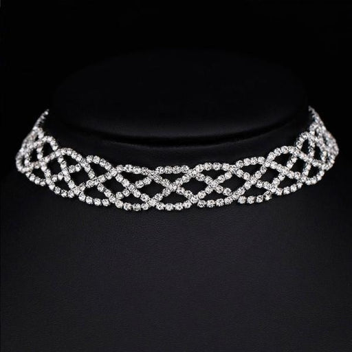 New Shining Rhinestone Handmade Wedding Necklaces | Bridelily - necklaces