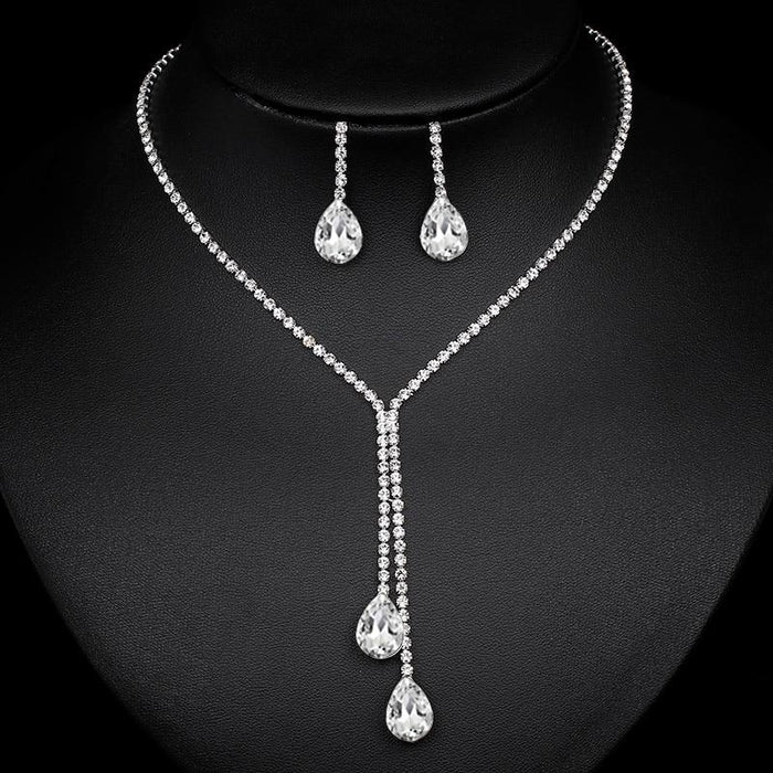 New Silver Crystal Bridesmaid Bridal Jewelry Sets | Bridelily - jewelry sets