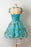 New Sleeves Unique Homecoming Dress Appliqued Blue Short Prom Dresses - Prom Dresses