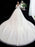 White Wedding Dress Ball Gown Cathedral Train Jewel Neck 3/4 Length Sleeves Natural Waist Applique Satin Fabric Bridal Dresses
