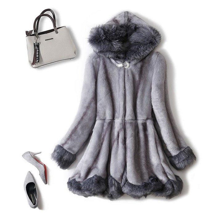 New Work Fluffy Cute Warm Outer Coats - womens furs & leathers