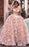 Off Shoulder Pink Floral Long Prom Dresses, Off the Shoulder Pink Formal Dresses, Pink Evening Dresses