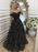 Off Shouler Black Lace Long Prom Dresses with Appliques, Off Shoulder Black Formal Dresses, Evening Dresses 2019