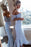Off The Shoudler Elegant Sheath Mermaid Light Blue Bridesmaid Dresses - Bridesmaid Dresses