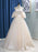 Off-the-Shoulder Half Sleeves Ball Gown Wedding Dresses - As Picture / Floor Length - wedding dresses