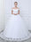 Off-the-Shoulder Lace-Up Ball Gown Wedding Dresses - White / Floor Length - wedding dresses