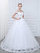 Off-the-Shoulder Lace-Up Ball Gown Wedding Dresses - wedding dresses