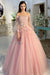Off-the-Shoulder Long Sleeves Ball Quinceanera With Flowers Prom Dress - Prom Dresses