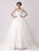 Off the Shoulder Princess Lace Wedding Dress with Illusion Neckline misshow
