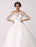Off the Shoulder Princess Lace Wedding Dress with Illusion Neckline misshow