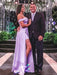 Off the Shoulder Purple Long Prom Dresses with High Slit, Off Shoulder Purple Formal Dresses, Purple Evening Dresses