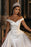 Off-the-Shoulder Satin Wedding Dress with Detachable Sweep Train - Wedding Dresses