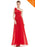One Shoulder Floral Floor-Length A-Line Evening Dresses - Red / 6 / United States - evening dresses