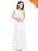 One Shoulder Floral Floor-Length A-Line Evening Dresses - White / 6 / United States - evening dresses