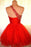 One shoulder Red Organza Prom Dresses Homecoming Dress - Prom Dresses