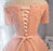 Pastel Orange Appliqued Tulle Off-shoulder Homecoming Dresses Short Party Dress - Prom Dresses