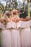 Pastel Pink Ruffles Long Chiffon Bridesmaid Dress - bridesmaid dresses