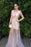 Pearl Pink Unique V Neck Tulle Prom with Pearls Evening Dress - Prom Dresses