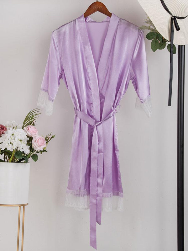 Personalized Bride Bridesmaid Gifts Lace Robes - robes