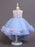 Pink Flower Girl Dresses Jewel Neck Tulle Sleeveless With Train A-Line Bows Formal Kids Pageant Dresses