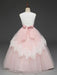 Flower Girl Dresses Soft Pink Kids Formal Dress Lace Bows A Line Girls Pageant Dress
