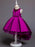 Pink Flower Girl Dresses Jewel Neck Sleeveless A-Line Bows Flowers Polyester Cotton Tulle Polyester Formal Kids Pageant Dresses