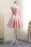 Pink A Line Sleeveless Ruched Homecoming with Gold Appliques Short Prom Dress - Prom Dresses