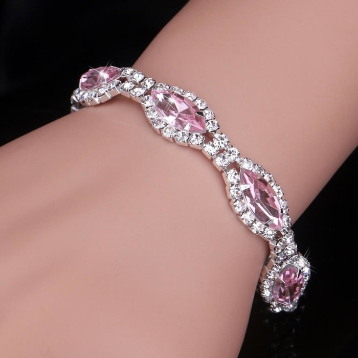 Pink Crystal Engagement Wedding Jewelry Sets | Bridelily - jewelry sets