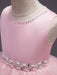 Pink Flower Girl Dresses Round Neck Sleeveless Tutu Dress Tulle Rhinestones Studded Girls Dinner Party Dresses