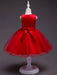 Pink Flower Girl Dresses Round Neck Sleeveless Tutu Dress Tulle Rhinestones Studded Girls Dinner Party Dresses