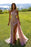 Pink Glitter Lace Sleeveless Evening Maxi Dress - Prom Dresses