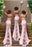 Pink Gorgeous Spaghetti Straps Mermaid Lace Backless Long Bridesmaid Dress - Bridesmaid Dresses