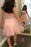 Pink Homecoming Short Tulle Prom Dresses With Bead Waist Lace Appliques Graduation Dress - Prom Dresses