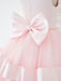 Pink Kids Party Dresses Sleeveless Sash Flower Girl Dresses Jewel Neck style
