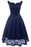 Pink Lace Dress Slash Neck Street Dresses - navy blue dress / S - lace dresses