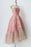 Pink Lace Strapless Short Prom Unique Tulle Homecoming Dresses - Prom Dresses